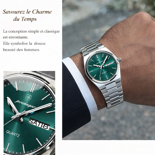 SenHappy–POEDAGAR 42MM Acier Inoxydable – Élégance &amp; Prestige à Prix Accessible ⌚🔥