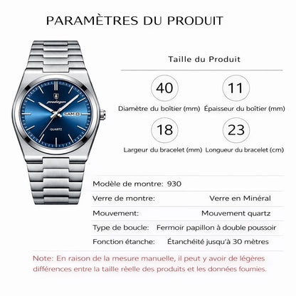 SenHappy–POEDAGAR 42MM Acier Inoxydable – Élégance &amp; Prestige à Prix Accessible ⌚🔥